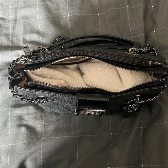 Guess Black Textured Shoulder Bag - Picture 7 of 7